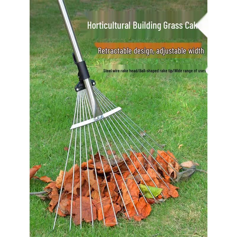 Retractable Garden Leaf Rake