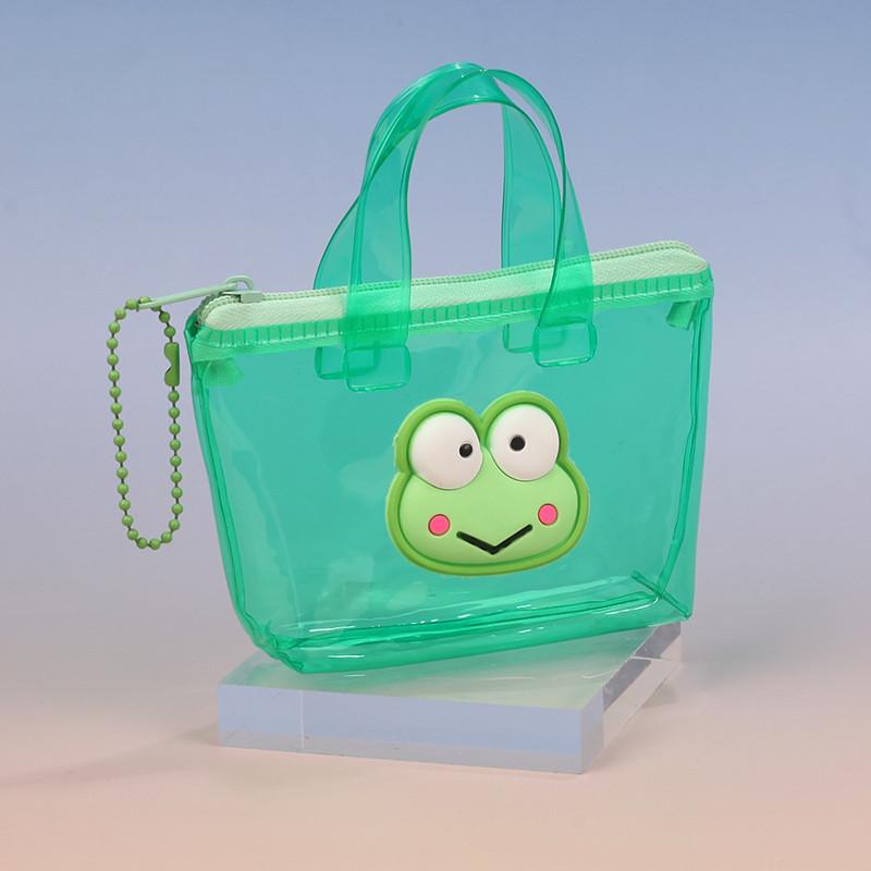 Pvc Cute Girl Heart Coin Purse With Animal Pattern For Kids And Teens
