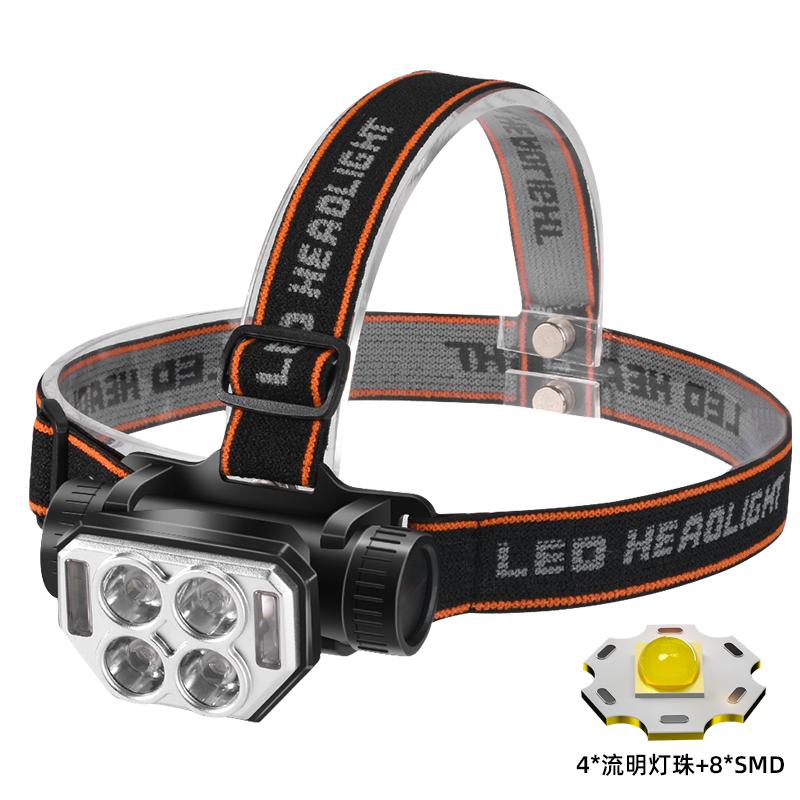 

Сверхяркий 5-светодиодный индукционный налобный фонарь со встроенным аккумулятором, USB-зарядкой, налобный фонарь, уличный водонепроницаемый фонарь для кемпинга с 5 режимами