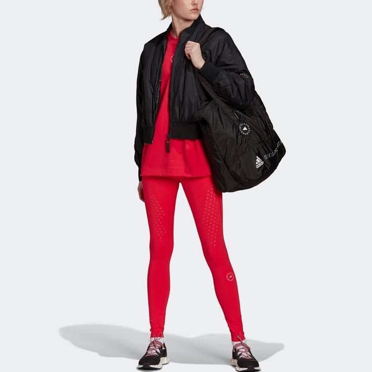 Adidas Solid Color Stand Collar Pilot Jacket Women Jacket Black GS1393