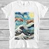 Kanagawa Hände Gottes Sternennächte Van Gogh Meme Geschenk Oberteil T-Shirt 6051