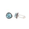 Sky Blue Topaz Gemstone 925 Sterling Silver Jewelry Handcrafted Cufflinks 0.62" CL-8-6