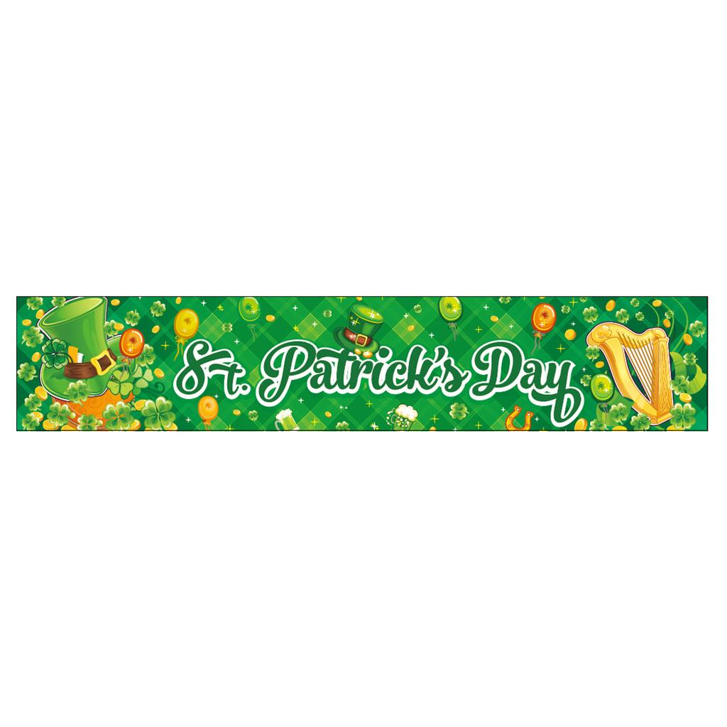 Irish Festival Clover Theme Party Outdoor Party Venue Arrangement Props Polyester Cloth Poster Customization