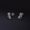Anti-allergic Zircon Full Diamond Women's Kitten Earrings Fashionable and Popular Jewelry