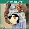 New Plush Penguin Childrens Crossbody Bag With Lightweight Construction And Animal Graphic