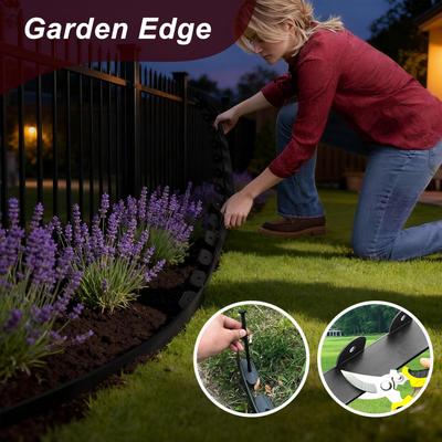 Landscape Edging Garden Fence Landscape Edging Border With 30 Spikes For Flower Beds Yard Paver Playground Backyard Porch
