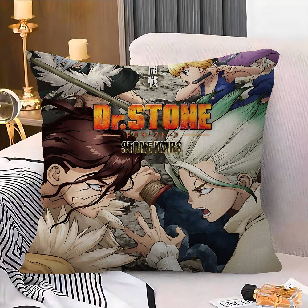 Anime Dr S-STONE-E Cushion Cover Inches Farmhouse Decor Home Throw Pillow Covers For Couch Decorations
