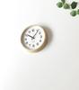 KATOMOKU Muku Clock 16, Hinoki Wood, km-113HI, Wall Clock with Continuous Second Hand, 30.6cm Diameter (quartz Clock)