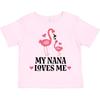 Inktastic Nana Loves Me Girl Flamingo Toddler T-Shirt Grandchild Grandkids Cute