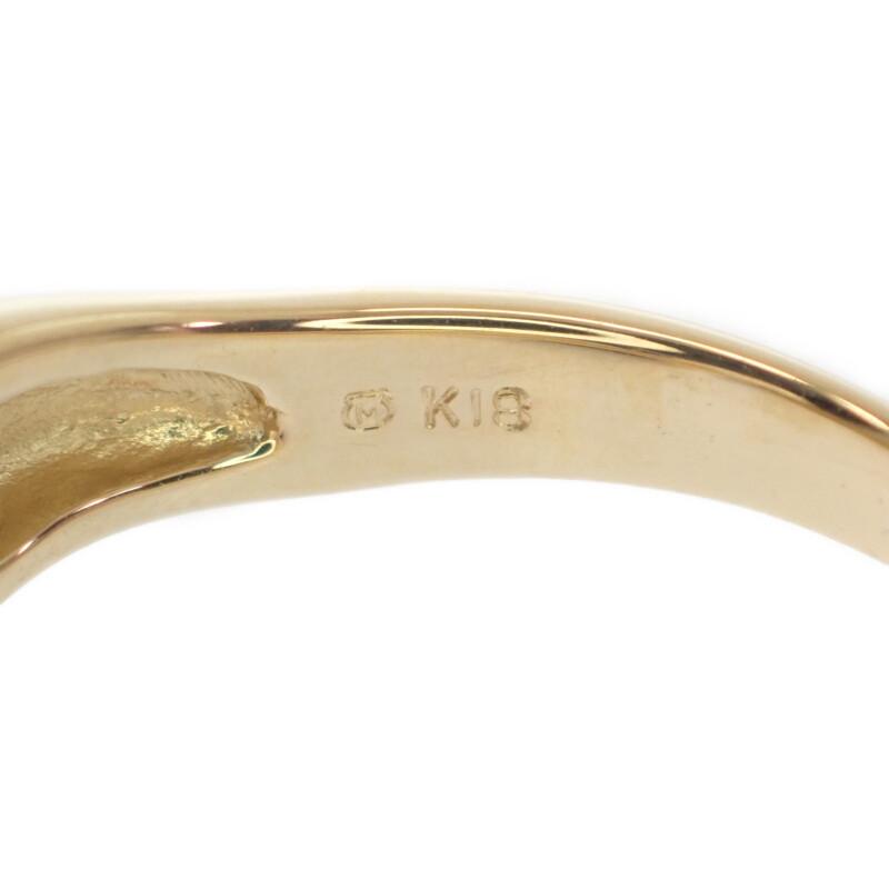 MIKIMOTO #11(JP Size) Ring K18 Yellow Gold/diamond Women