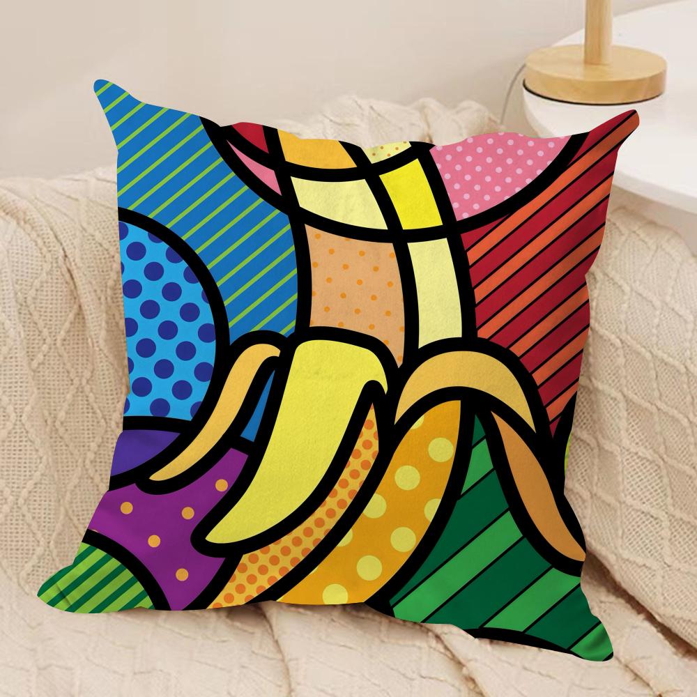 

BBritto Art Design Cushion Cover Pillowcase Ultra Soft Skin Friendly Fabric Cloud Like Comfort Concealed Zipper 30x30cm