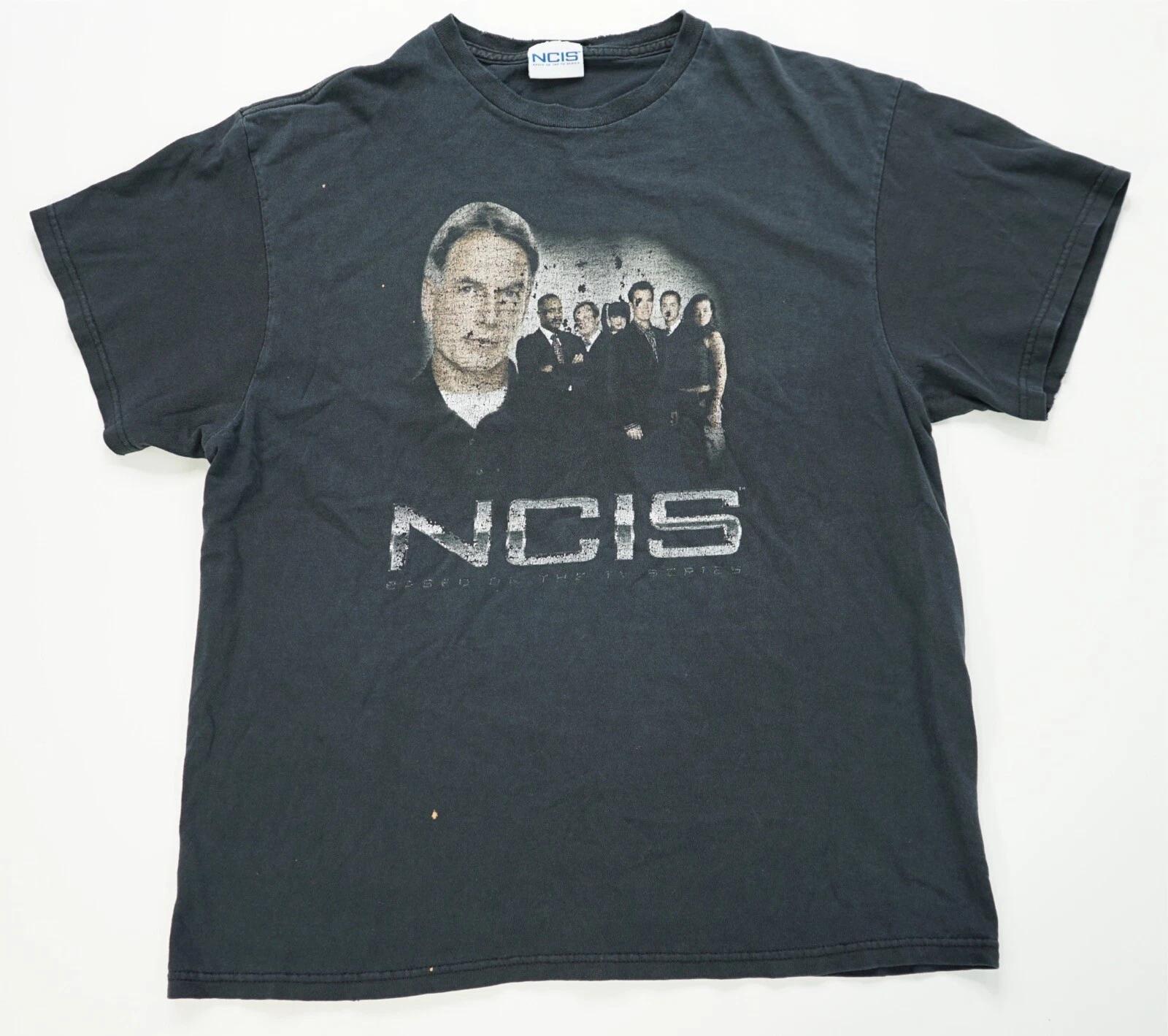 Rare Vintage NCIS Based on The TV Series Cast Photo T Shirt 2000s Black S