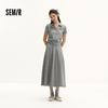 Semir Women's Pure Cotton Polo Shirt & Pleated Skirt Set