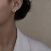 Japanese and Korean High-end Sense Plated Pure Silver Needle Earrings Female Cute Creative Cat Full Diamond Earrings Color-preserving Ear Jewelry 2026