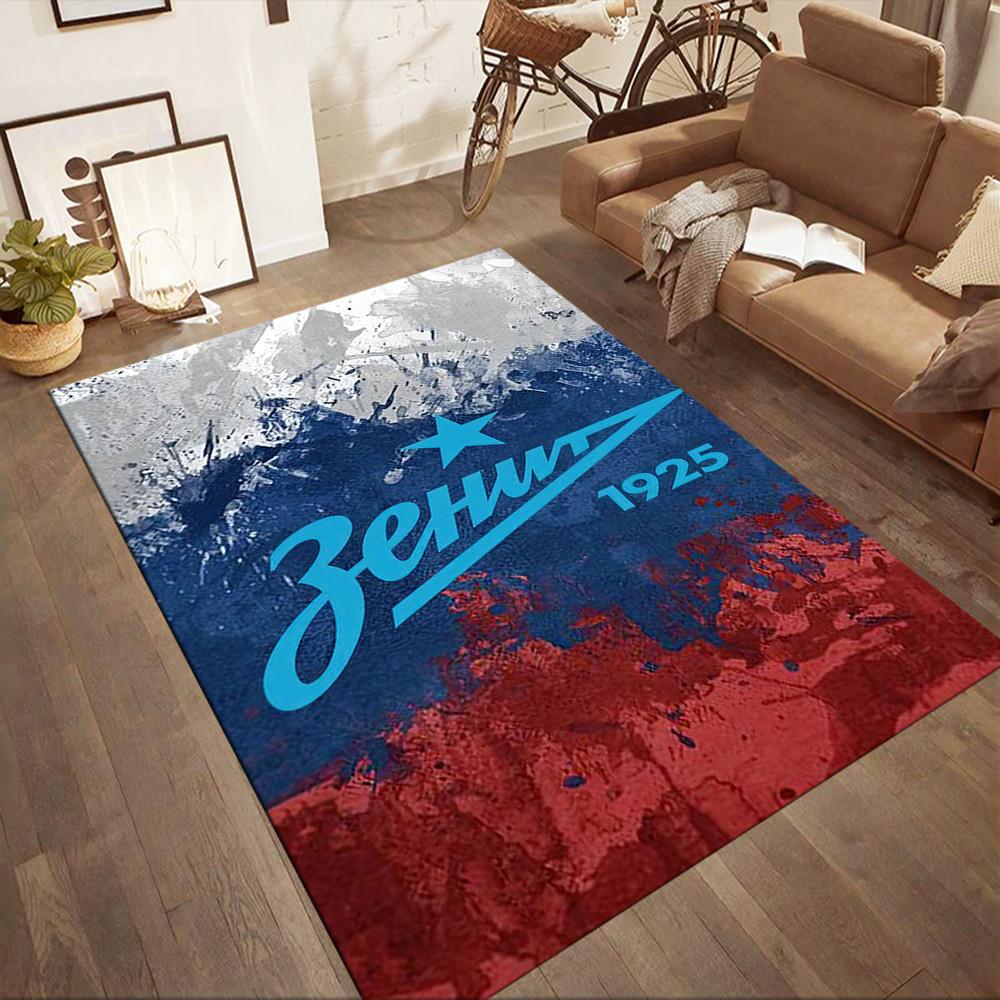Blue Fc Zenit Saint Petersburg Square Rugs Are a Great Choice for Living Rooms, Bedrooms, Home Décor, and As Gifts.