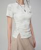 AVANDRESS Gina Fog Shirred Jacquard Tee_2 Colors