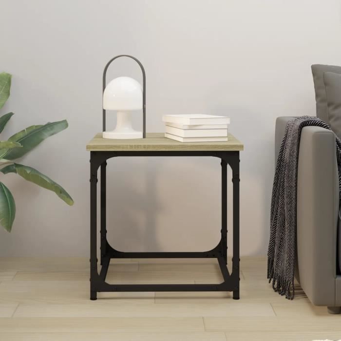 823288 vidaXL Table d'appoint Chêne sonoma 40x40x40 cm Bois d'ingénierie