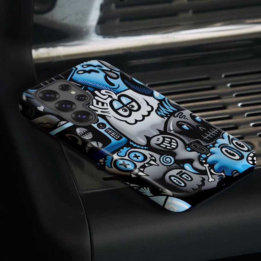 Graffiti Style Soft Cover Capa Phone Case for Samsung Galaxy S25 S24 Ultra A56 S25Ultra A36 S20 FE S23 A16 A26 S23Ultra