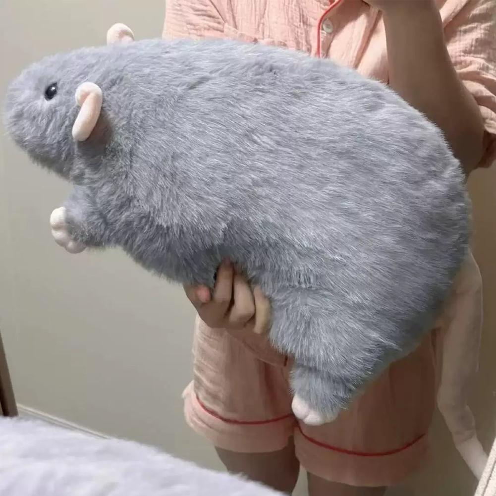 Cute Mouse Doll Cartoon Plush Flower Branch Rat Doll Soft Oversized Animal Figurefor Kids Gift Birthday Toys 40/90cm