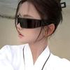 Y2K Futuristic Black Headband Glasses for Women & Men  Decorative Eyewear for Casual Attire