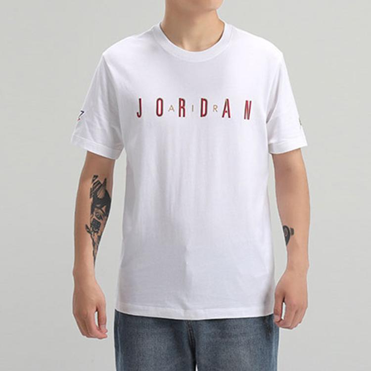 Jordan Sport DNA Short Sleeve Crew Top Men Tops White Metallic-Gold CN3331-100
