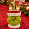 Yousheng Ceramic Green Utensil Holder Christmas Utensils Crock Rustic Farmhouse Indoor Organizer Christmas Kitchen Decor