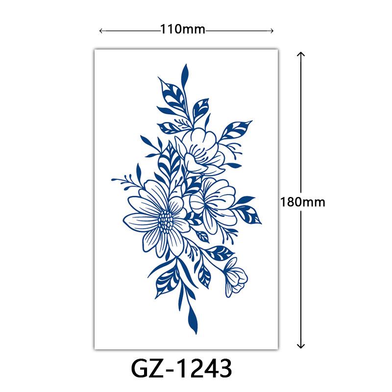 Herbal Tattoo Stickers, Juice Tattoo Stickers, Semi-Permanent English Letter Tattoo Stickers Tattoo