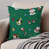 Christmas Dog Cushion Cover Pillowcase Antidustmite Invisible Zipper Short Plush Sofa Cushion