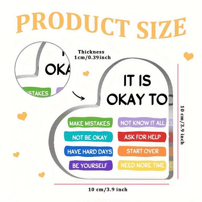 2D Flat Classic Style Motivational Quotes Acrylic Desk Decor Plaque, Suitable for Wall Decoration, Porch, Room, Villa, Accents Home, Hallway, or Workp