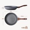 SENSARTE 28cm Frying Induction Gas Marble Easy To High Heat Warranty Pan, Lightweight, & Compatible, Coat, Non-Stick, Non-Toxic, Clean, Gray,
