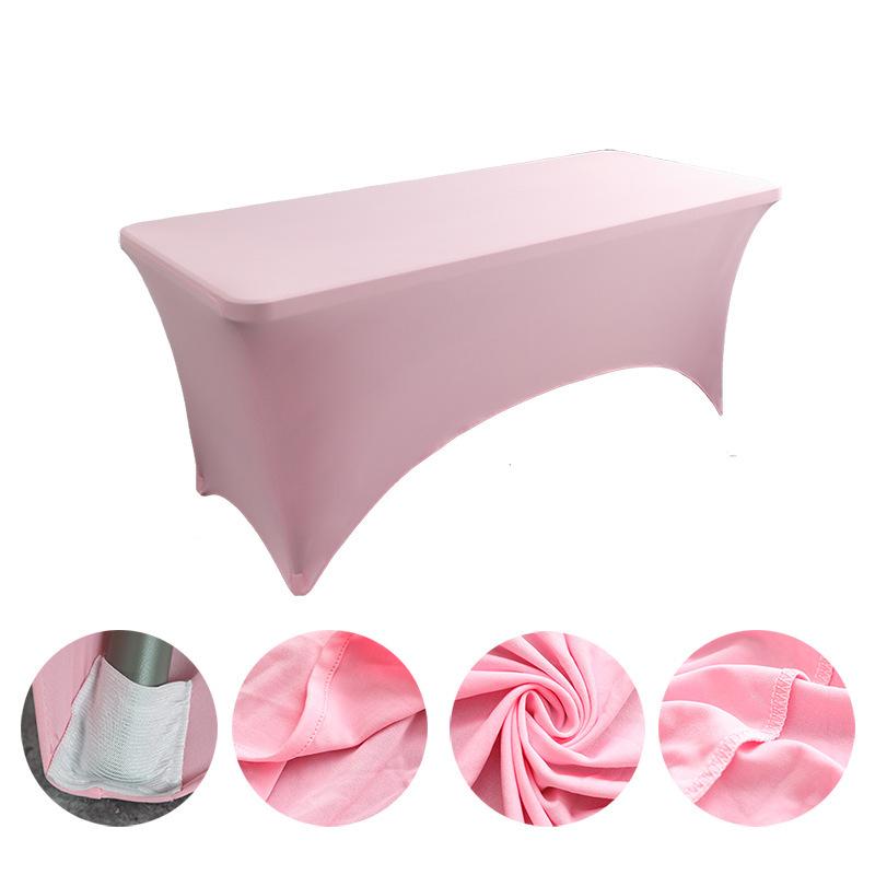 4/6/8FT Full Elastic Banquet Table Cloth Cover Bar Meeting Outdoor Wedding Birthday Party Hotels Decoration Tablecloth