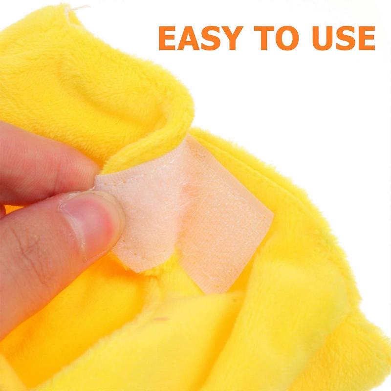 Cartoon Pet Hat Protective Warm Head Cover for Puppy 5Pcs Yellow Decorative