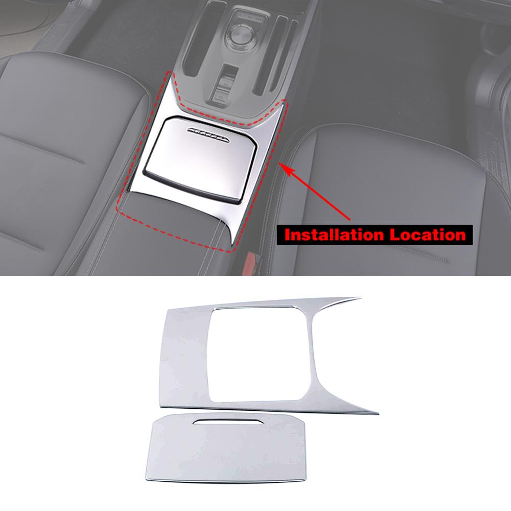 

Аксессуар для интерьера Haval Jolion 2024 2024 Car Center Control Ящик для хранения Органайзер Панель Крышка Отделка Наклейка из нержавеющей стали серебряный