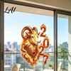 Static Glass Window Cling Chinese New Goat Clings 2027 Year Sticker Storefront Decoration Reusable Lunar