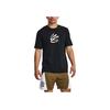 Under Armour Curry Graphic Print Basketball Short Sleeve T-Shirt Men Tops Black 1380361-001