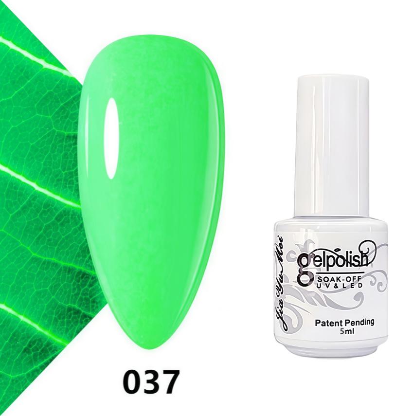 GELPOLISH Nail Art Set: Base, Top Coat, Transparent & White Gel Polishes