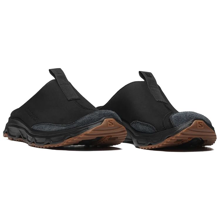 SALOMON Rx Slide Leather Advanced Casual Fashion Rubber Sole Non-Slip Slide Sandals Unisex Sandals Black 416632