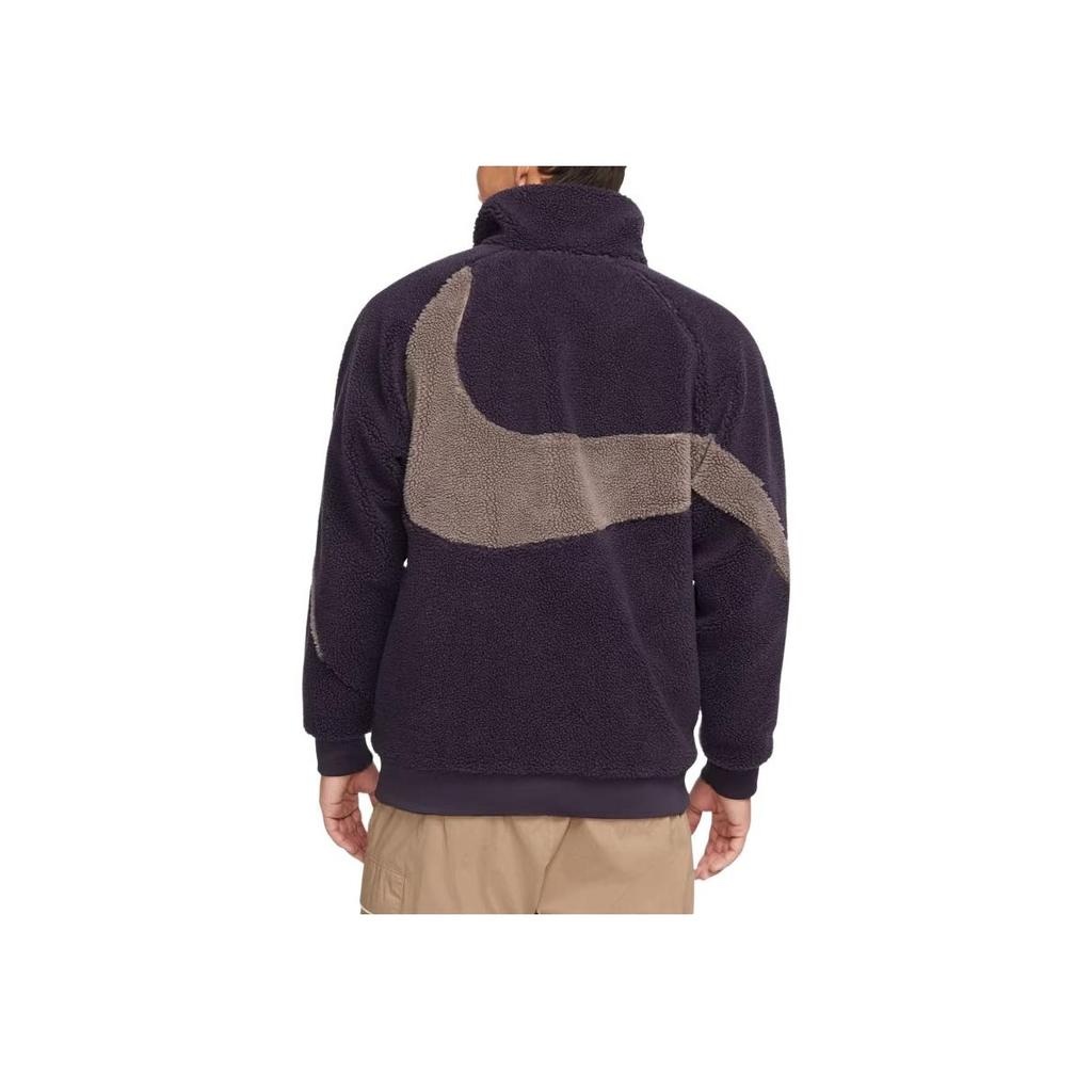 Nike Jaqueta Boa Reversível Big Swoosh (Dimensionamento Ásia) Cave Purple Roupa Exterior Masculina BQ6546-540