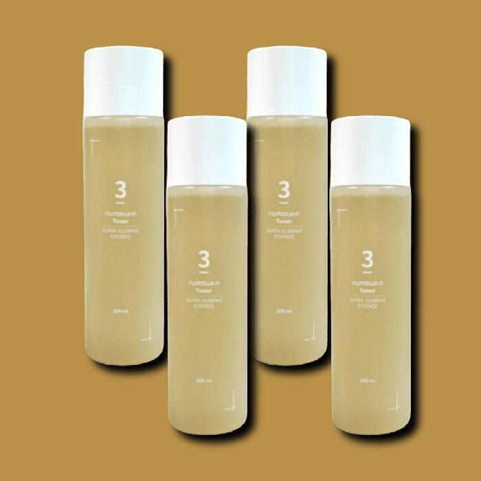 NUMBUZIN No. 3 Glow-Filled Essence Toner 200ml x 4 (34443126) 4 x 200ml color