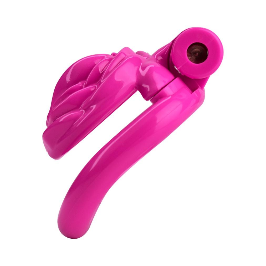 FRRK Rose Flower Inverted Pink Chastity Cage for Men Penis Cage Man Design Chastity Lock for Men