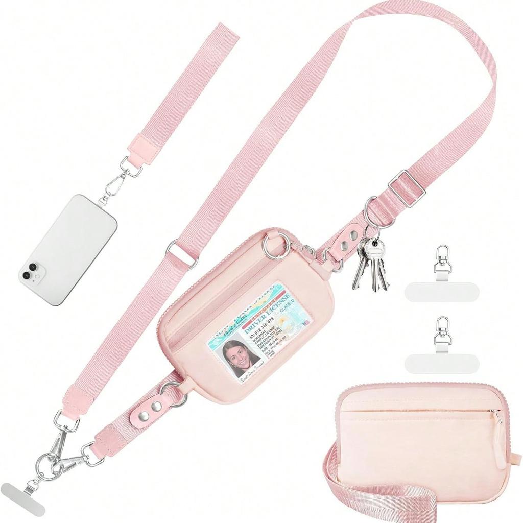 Transparent Pvc Card Bag, Wrist Bag, Portable Bank Card Change Storage Bag.