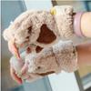 Winter Cute Cartoon Cat Girl Fingerless Gloves