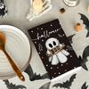 2PCS Black Cat Pumpkin Ghost Halloween Kitchen Towels Dish Towels, 40*60cm Reusable Absorbent Hand Towels for Kitchen Bathroom