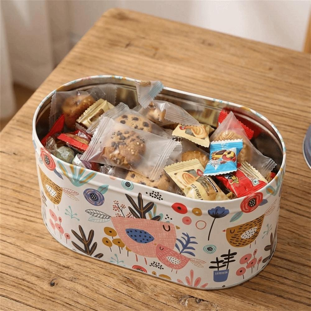 2PCS/SET European Style Snack Storage Box Large Capacity Candy Cookie Box Gift Boxes  Desktop