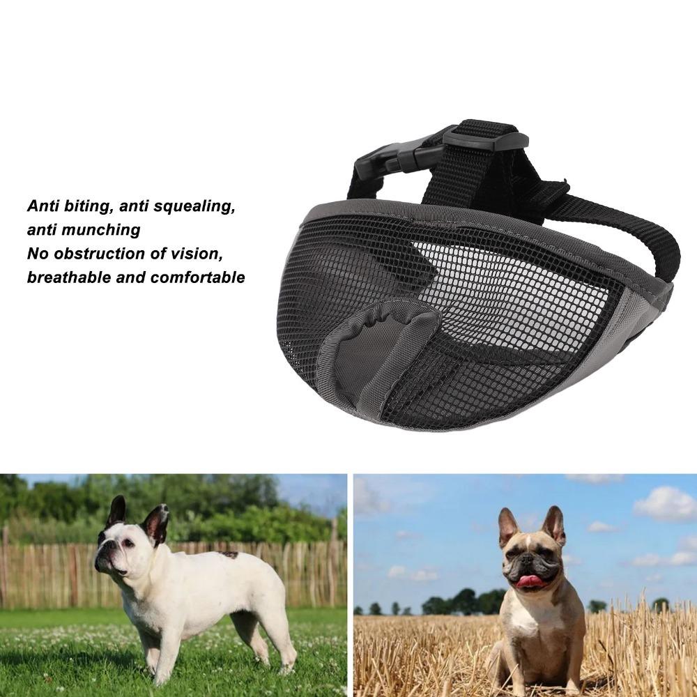 Soft Short Snout Muzzle Breathable Short Snout Dog Muzzle Durable Flat Face Muzzle Bite Prevention S