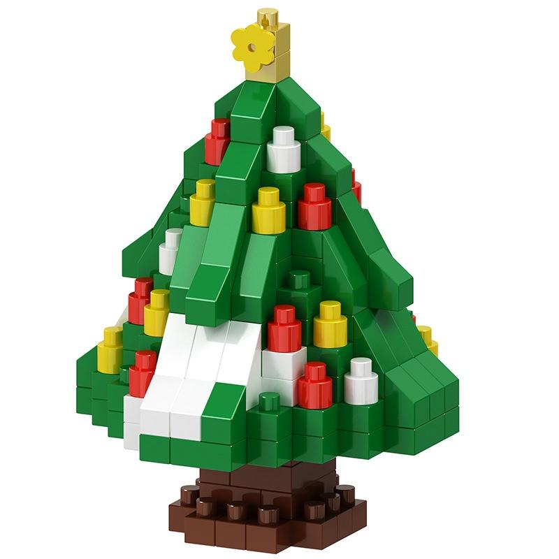 Interactive Christmas Tree Toy Compatible With Lego Plastic Material Non-electric Diy Customizable
