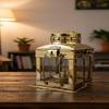 Solid Brass Nautical Ship Anchor Lantern Handmade Maritime Kerosene Oil Lamp Rustic Farmhouse, Decor Accent for Home, Patio