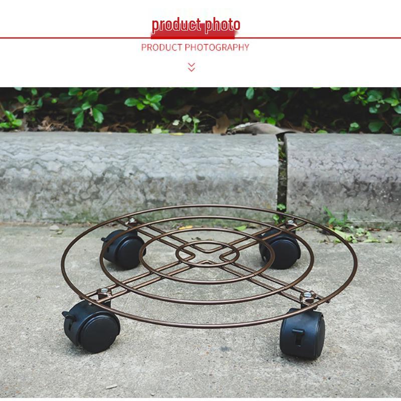 Thickened Round Mobile Flower Pot Stand
