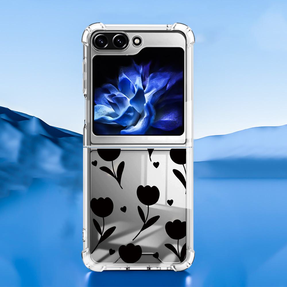 Samsung Galaxy Z Flip 5 Butterfly Lace 2-in-1 Phone Case with TPU+PC Material
