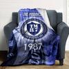 FKŽ Club Print Flannel Blanket High Quality Warm Comfortable Cover for All Seasons Perfect for Gifts Home Decor
